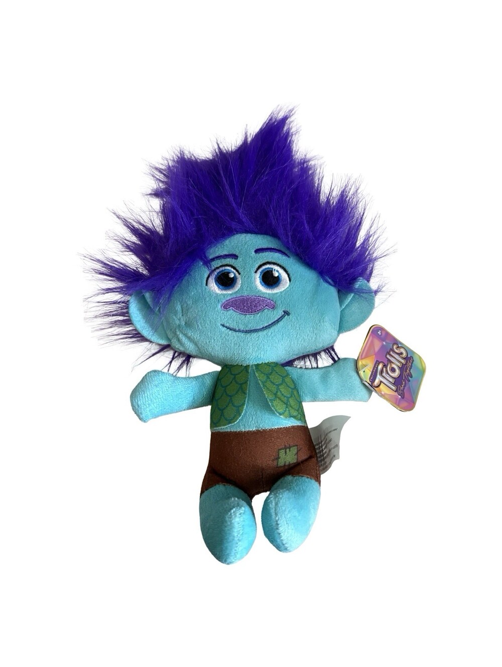 Branch Trolls Band Together Plush 8" DreamWorks Just Play Purple Hair Doll Toy